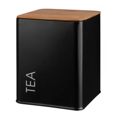 GAL-POJEMNIK METALOWY KWADRAT *TEA* 21591 CZARNY