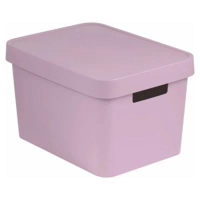 KET-POJEMNIK PEŁNY *INFINITY* 17L Z POKRYWĄ  RÓŻOWY 229244