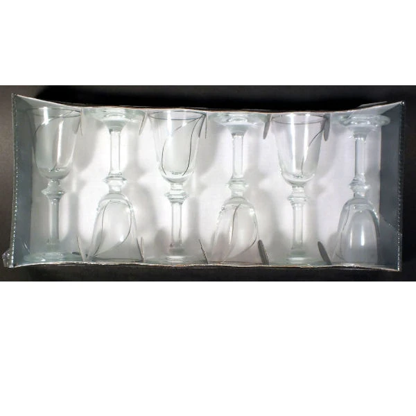 KPL.6 KIELISZKÓW DO WÓDKI *BALET* WSTĘGA PLATYNA