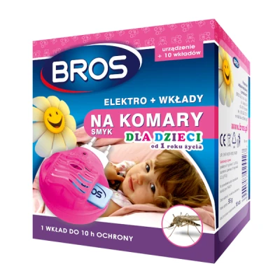 BROS-ELEKTRO+10 WKŁADÓW NA KOMARY DLA DZIECI