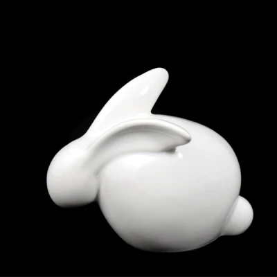 CER-ZAJĄC KULKA NISKI *SZKLIWO BIAŁE* C-613SZB