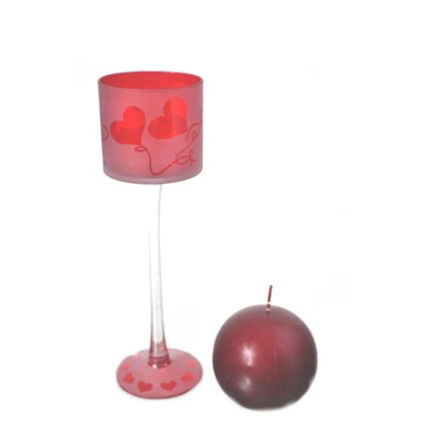 SIGMA-ŚWIECZNIK *807* H30 CZERWONE SERCA/106