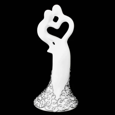 CER-AKT SERCE-DŁUGIE WŁOSY *DEKOR SREBRO* C-608DS