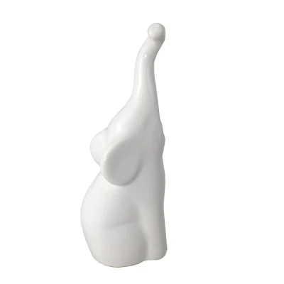 CER-SŁOŃ TWISTER MAŁY * DEKOR SZKLIWO BIAŁE* C-1055SZB