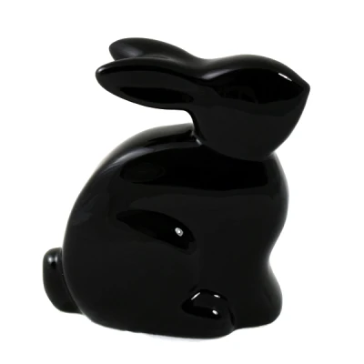CER-ZAJĄC PLAYBOY MAŁY *SZKLIWO CZARNE* C-463SZK