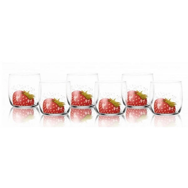 GLASMARK-6 SZKLANEK *TRUSKAWKA* NISKA 260ML