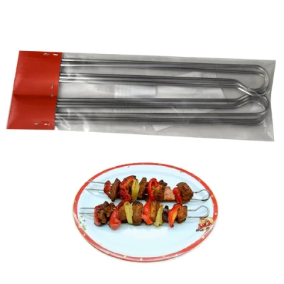 KPL. 6 PODWÓJNYCH SZPILEK NIERDZ. DO SZASZŁYKÓW 220MM