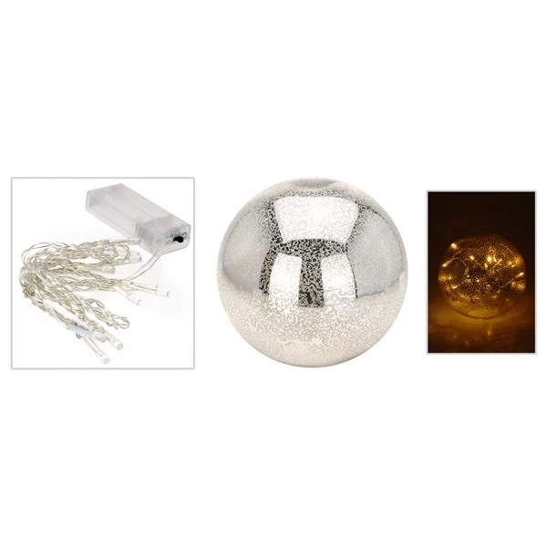 NL-BOMBKA+LED 12CM ZŁOTA