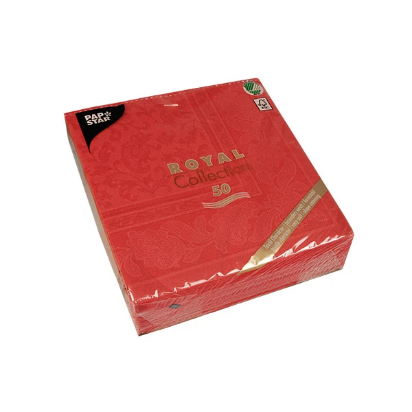 PAP-SERWETKI *RC* 40X40 A'50 11667 *CZERWONY ORNAMENTS*