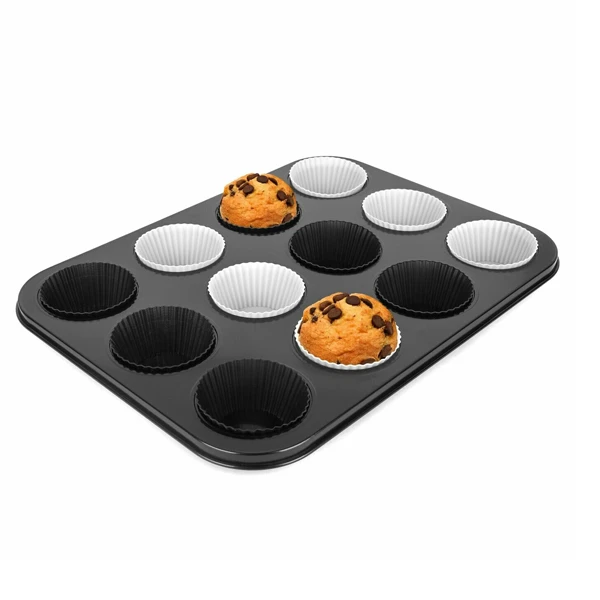 TAD-FORMA DO PIECZENIA 12 MUFFIN Z FOREMKAMI SILIKONOWYMI 35,5X26,5X3CM
