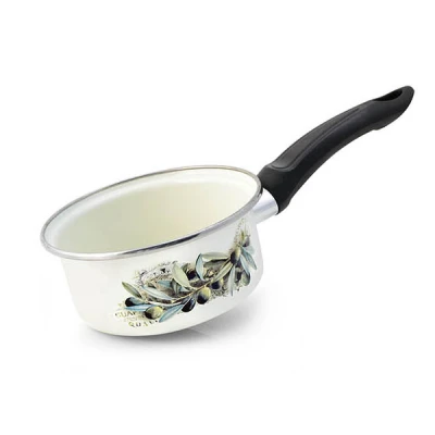 TG-RONDEL Z RĄCZKĄ EMAL. *BELLY* 16  *OLIWKA 1402*