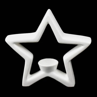 CER-GWIAZDA Z TEA-LIGHTEM *SZKLIWO BIAŁE* C-714SZB