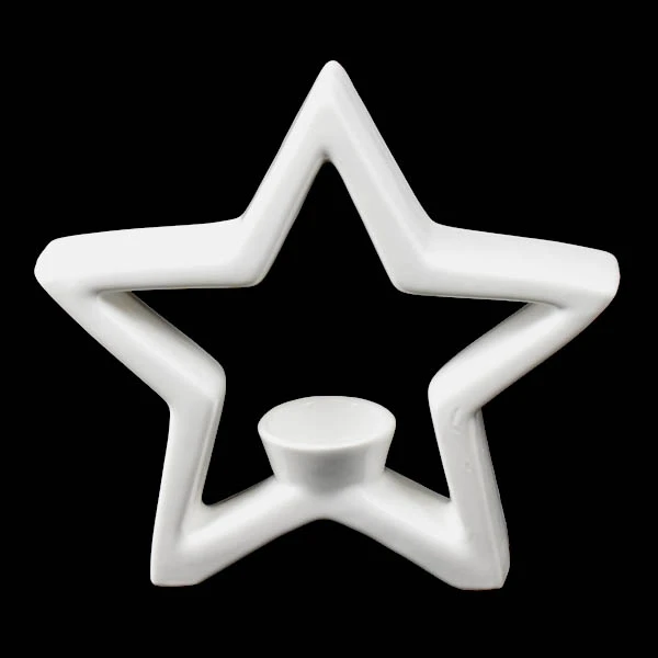 CER-GWIAZDA Z TEA-LIGHTEM *SZKLIWO BIAŁE* C-714SZB