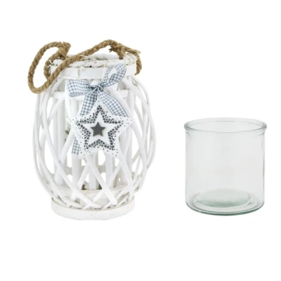 EM-LAMPION WIKLINOWY ZE SZKŁEM 14X23CM LQ-02