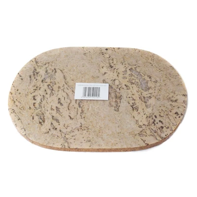 KOR-PODKŁADKA KORKOWA OWAL DUŻY DEKOR CREAM 3MM  /4/