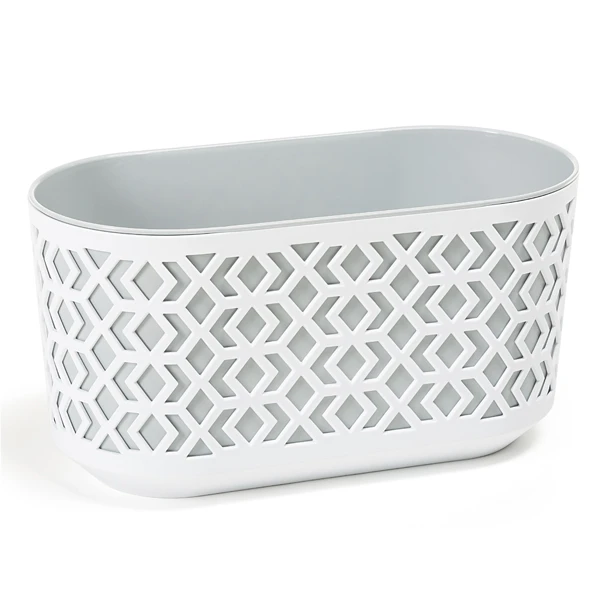 LAM-SKRZYNKA *AZTEK* 40CM BIAŁY/JASNY SZARY