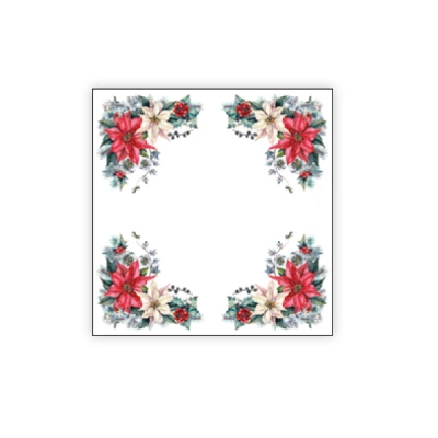 MAR-SERWETA WODOODPORNA CZERWONO-ZIELONY *GWIAZDA BETLEJEMSKA* 79X79CM