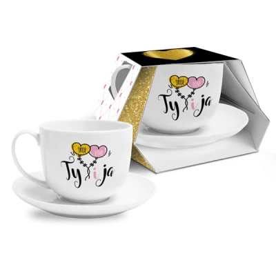 BG-FILIŻANKA ZE SPODKIEM 400ML *TY I JA*