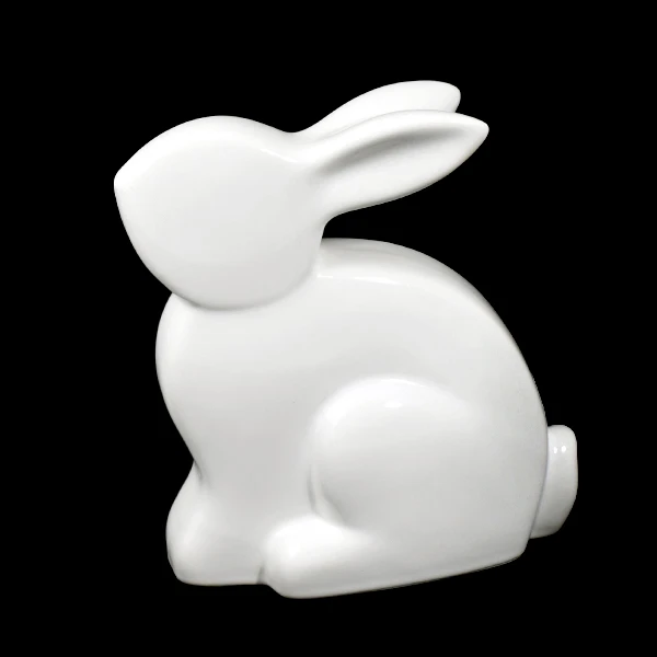 CER-ZAJĄC PLAYBOY DUŻY *SZKLIWO BIAŁE* C-464SZB