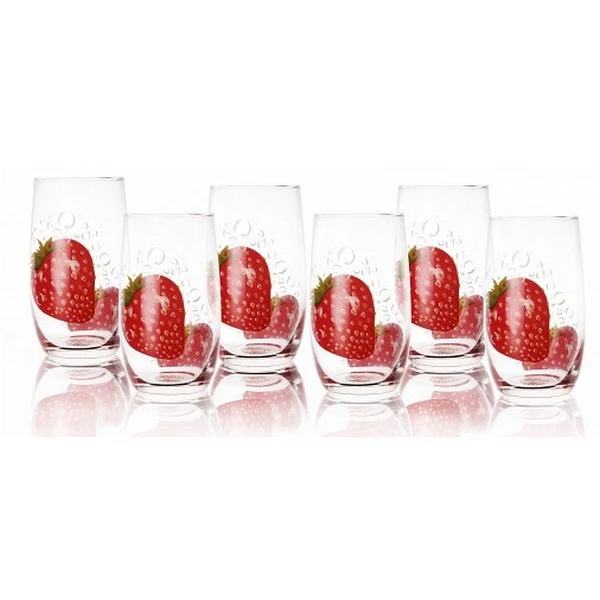 GLASMARK-6 SZKLANEK *TRUSKAWKA* WYSOKA 320ML