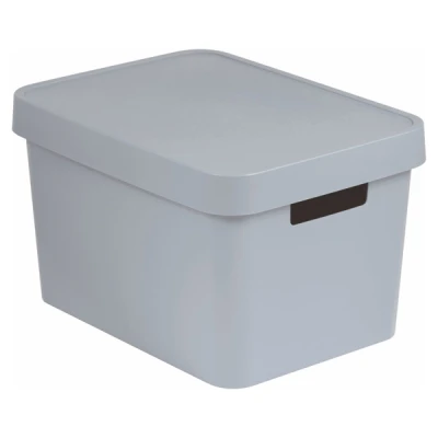 KET-POJEMNIK PEŁNY *INFINITY* 17L Z POKRYWĄ  SZARY 229241