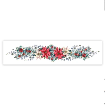 MAR-BIEŻNIK WODOODPORNY CZERWONO-ZIELONY *GWIAZDA BETLEJEMSKA* 38X160CM