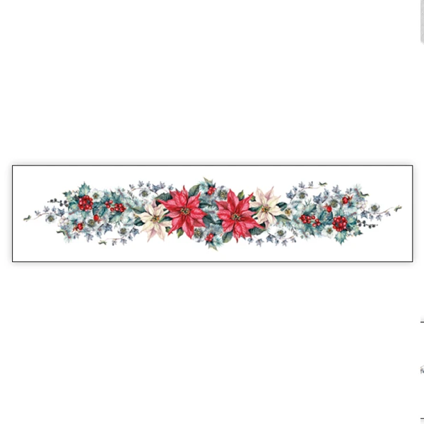 MAR-BIEŻNIK WODOODPORNY CZERWONO-ZIELONY *GWIAZDA BETLEJEMSKA* 38X160CM