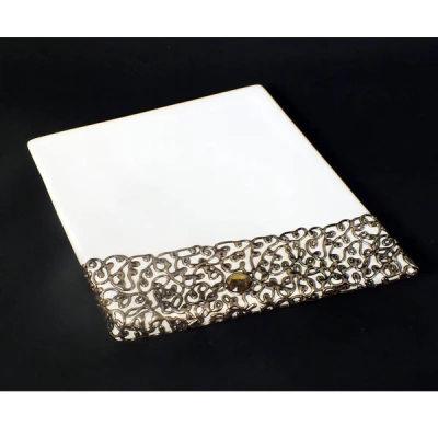 CER-PODSTAWKA ROMB DUŻY *DEKOR ZŁOTO* C-212DZ