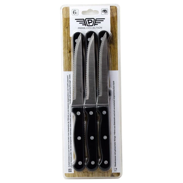 PIN-ZESTAW 6 NOŻY DO STEKÓW *PRIMA* NA BLISTRZE 746006EU