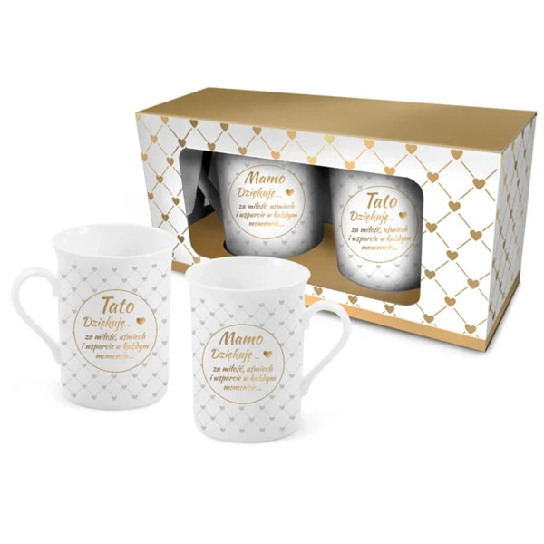 BG-ZESTAW 2 KUBKÓW 290ML *MAMO TATO DZIĘKUJĘ*