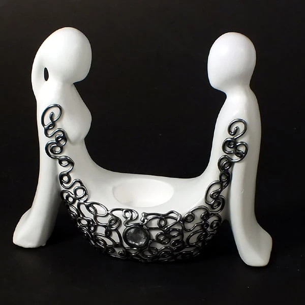 CER-AKT ŁÓDKA DUŻA *DEKOR SREBRO* C-414DS