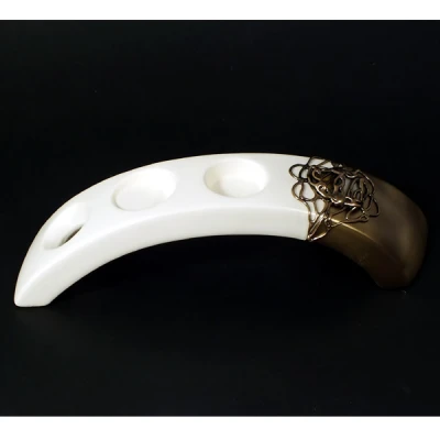 CERKAM-ŚWIECZNIK MOSTEK WĄSKI *DECOR 1/2 ZŁOTO* C-446-1/2Z