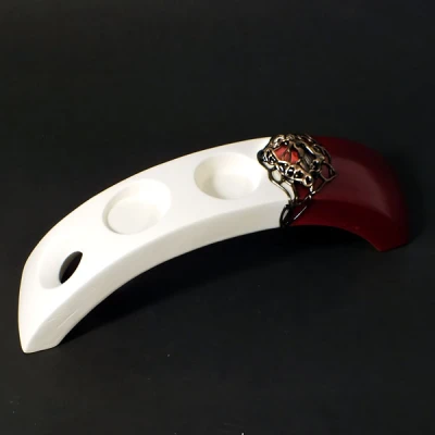 CERKAM-ŚWIECZNIK MOSTEK WĄSKI *DECOR MAHOŃ* C-446DM