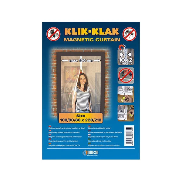PGUM-ZASŁONA MAGNETYCZNA *KLIK-KLAK* 100*220 CZARNA