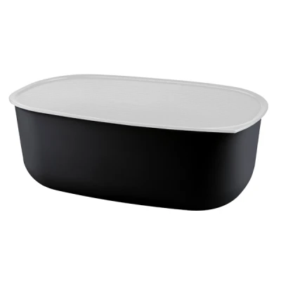 PRACTIC-POJEMNIK NA PIECZYWO CZARNY/POKRYWA BIAŁA