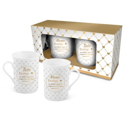 BG-ZESTAW 2 KUBKÓW 290ML *MAMO TATO DZIĘKUJĘ*