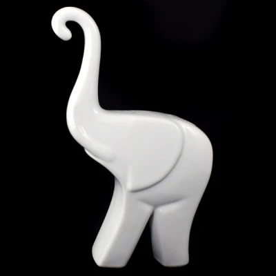 CER-SŁOŃ MODERN GRUBY DUŻY *SZKLIWO BIAŁE* C-340SZB