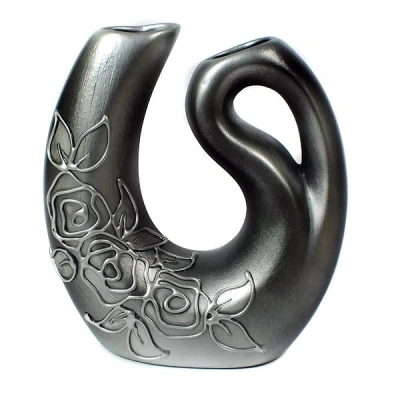 CER-WAZON 2 WLOTY *SREBRO DECOR SZARY* C-211DSZ