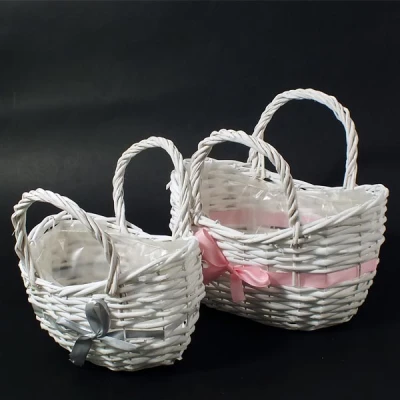 DM-2 KOSZE WIKLINOWE Z USZAMI BIAŁE DM11