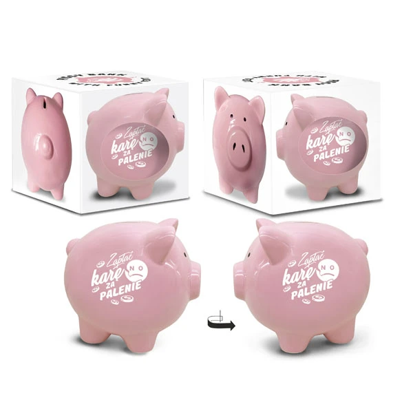 BG-SKARBONKA ŚWINKA DUŻA *ZAPŁAĆ KARĘ ZA PALENIE*