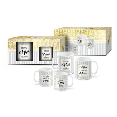 BG-ŚLUBNE KPL.2 KUBKÓW *NAJLEPSZY MĄŻ I ŻONA*