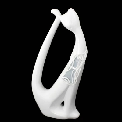 CERKAM-KOT MODERN-DŁUGI OGON *DEKOR WITRAŻ BIAŁY* C-339W