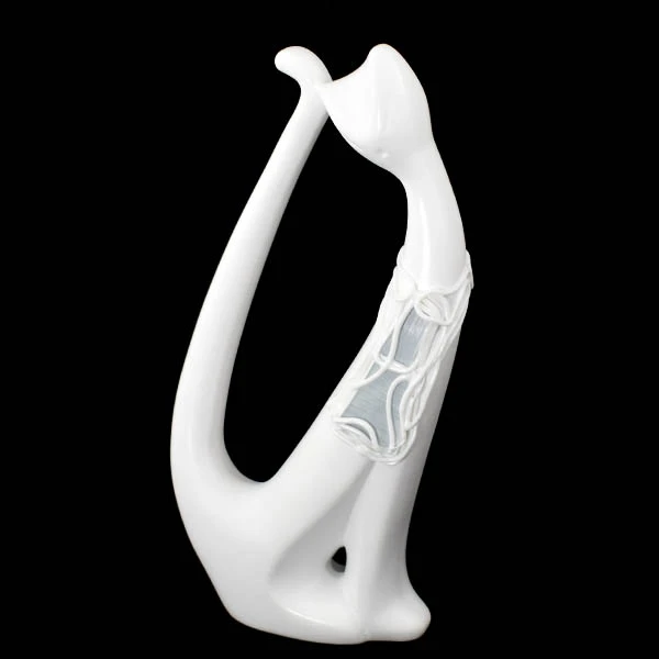 CERKAM-KOT MODERN-DŁUGI OGON *DEKOR WITRAŻ BIAŁY* C-339W