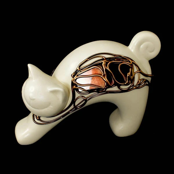 CER-KOT WYGIĘTY KLAKIER NISKI *WITRAŻ-KREM* C-536W