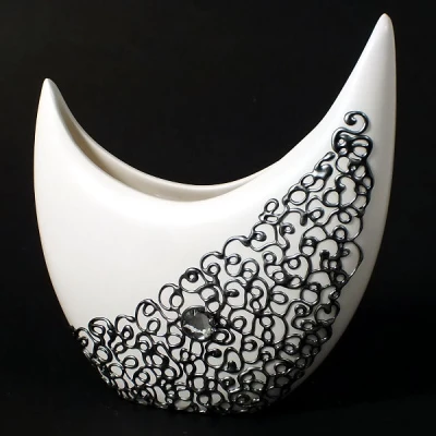 CER-WAZON KSIĘŻYC BEZ DZIUR *DECOR SREBRO* C-398DS