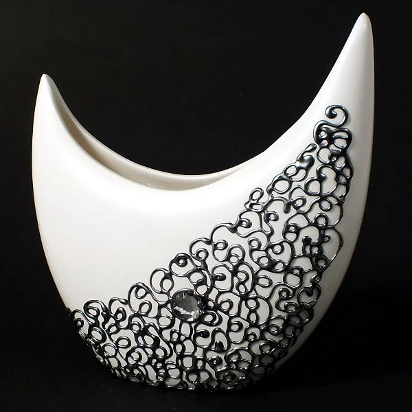 CER-WAZON KSIĘŻYC BEZ DZIUR *DECOR SREBRO* C-398DS