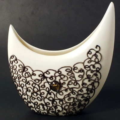 CER-WAZON KSIĘŻYC BEZ DZIUR *DECOR ZŁOTY* C-398DZ