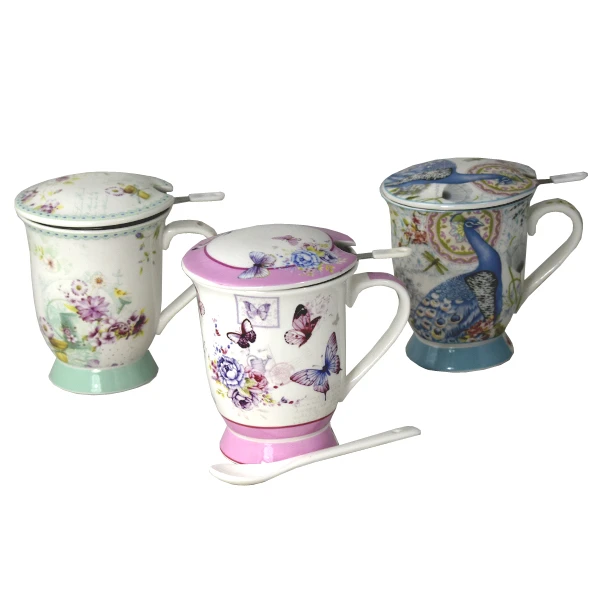 MMG-KUBEK PORCELANOWY W PUDEŁKU Z ZAPARZACZEM 37034