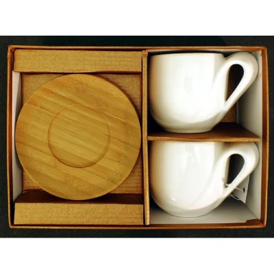 MONDEX-KPL.2 FILIŻANEK ZE SPODKAMI DREWNO QWA05121