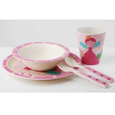 MON-ZESTAW NACZYŃ BAMBUSOWYCH 5-EL WRÓŻKA DLA DZIECI 6195